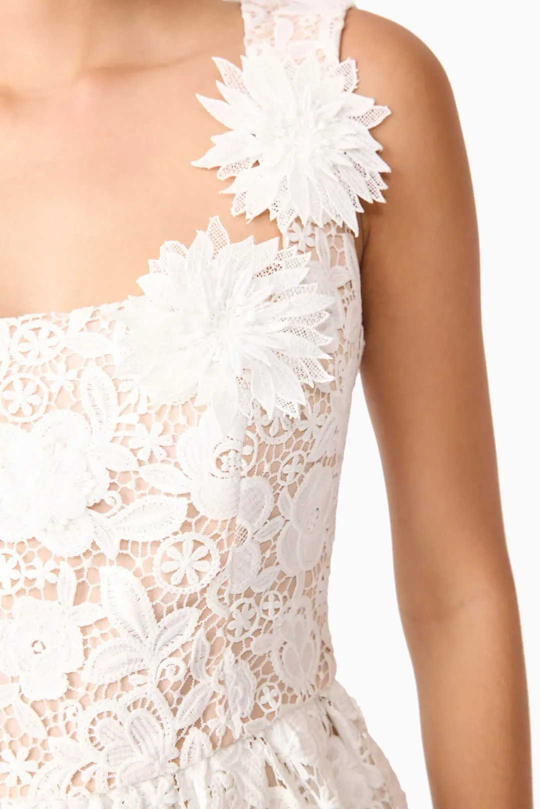 Elliatt Margot white lace mini dress sz S for rent on The Volte - main image