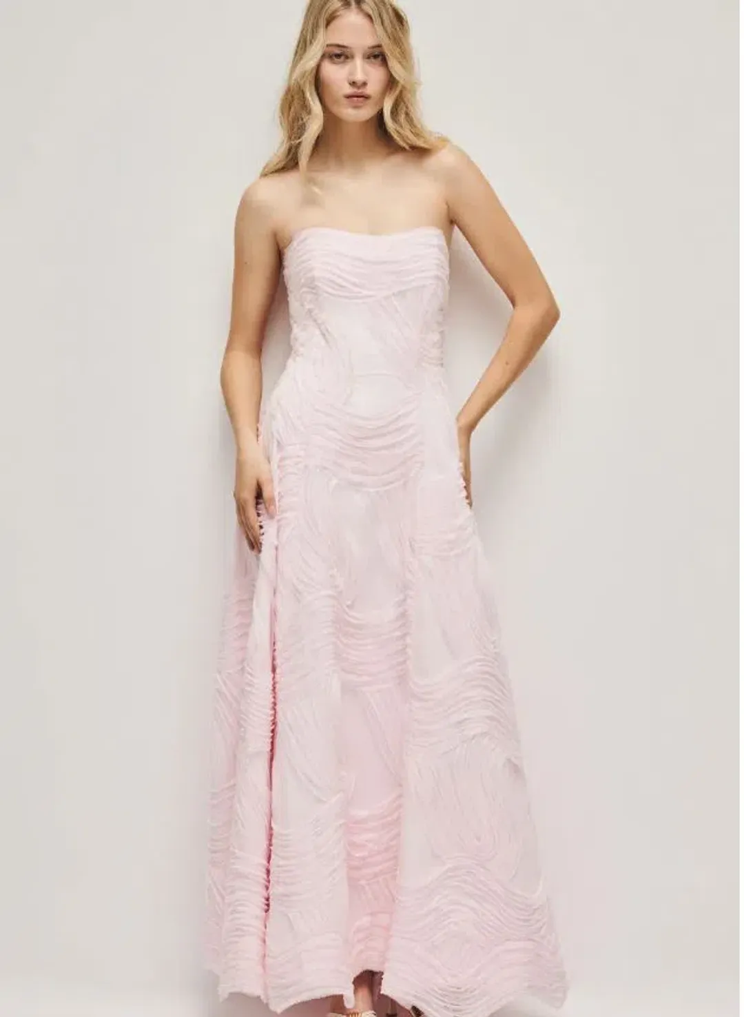 Aje Wave Gown in Pastel Pink Size 10 for rent on The Volte - main image