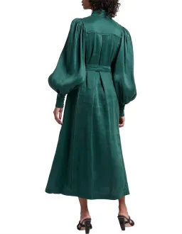 Aje emerald green Gentle shirt dress sz 14 for rent on The Volte - image 2