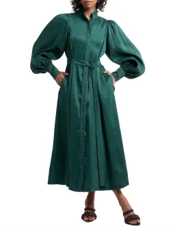 Aje emerald green Gentle shirt dress sz 14 for rent on The Volte - image 3