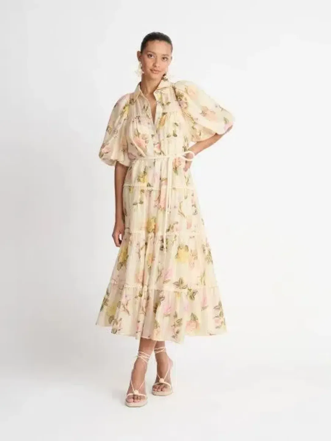 Sheike rose garden maxi dress sz 12 for rent on The Volte - main image