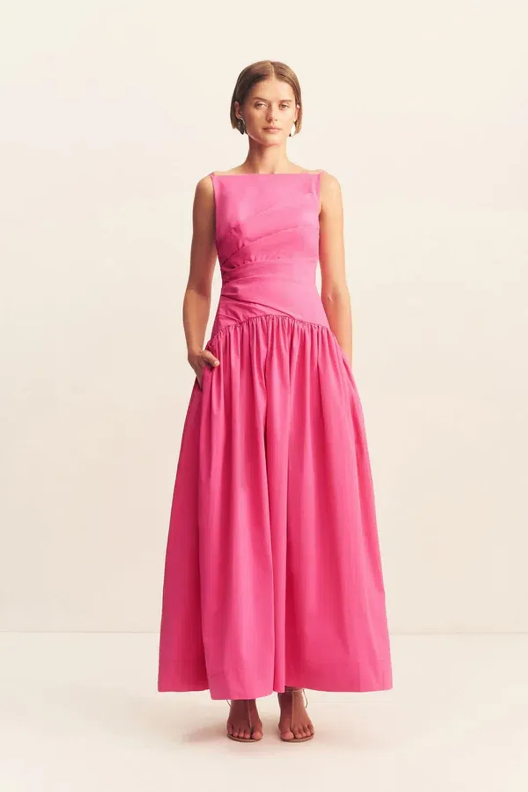 Shona Joy Campbell Maxi Dress Size 8 Vivid Pink for rent on The Volte - main image