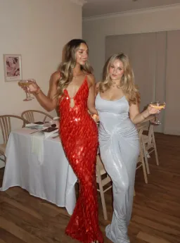 MISHA Sapphire Gown Red Size S for rent on The Volte - image 3