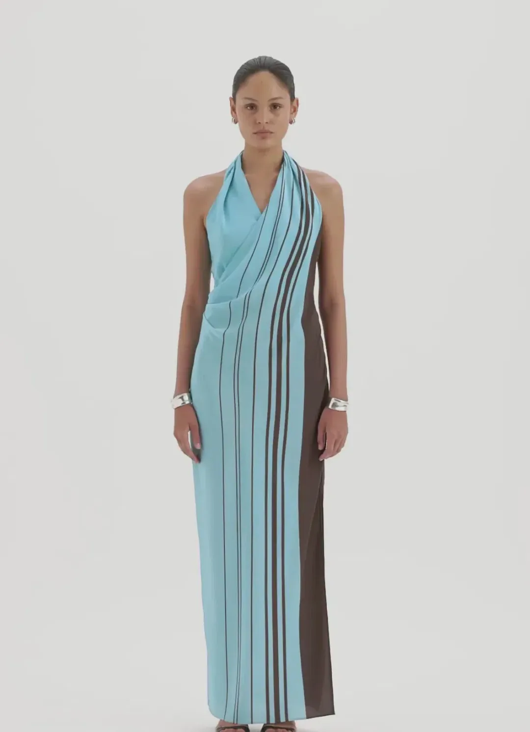 Rioja Halter Scarf Maxi Dress for rent on The Volte - main image
