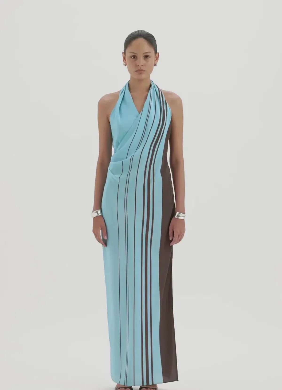 Rioja Halter Scarf Maxi Dress for rent on The Volte - main image