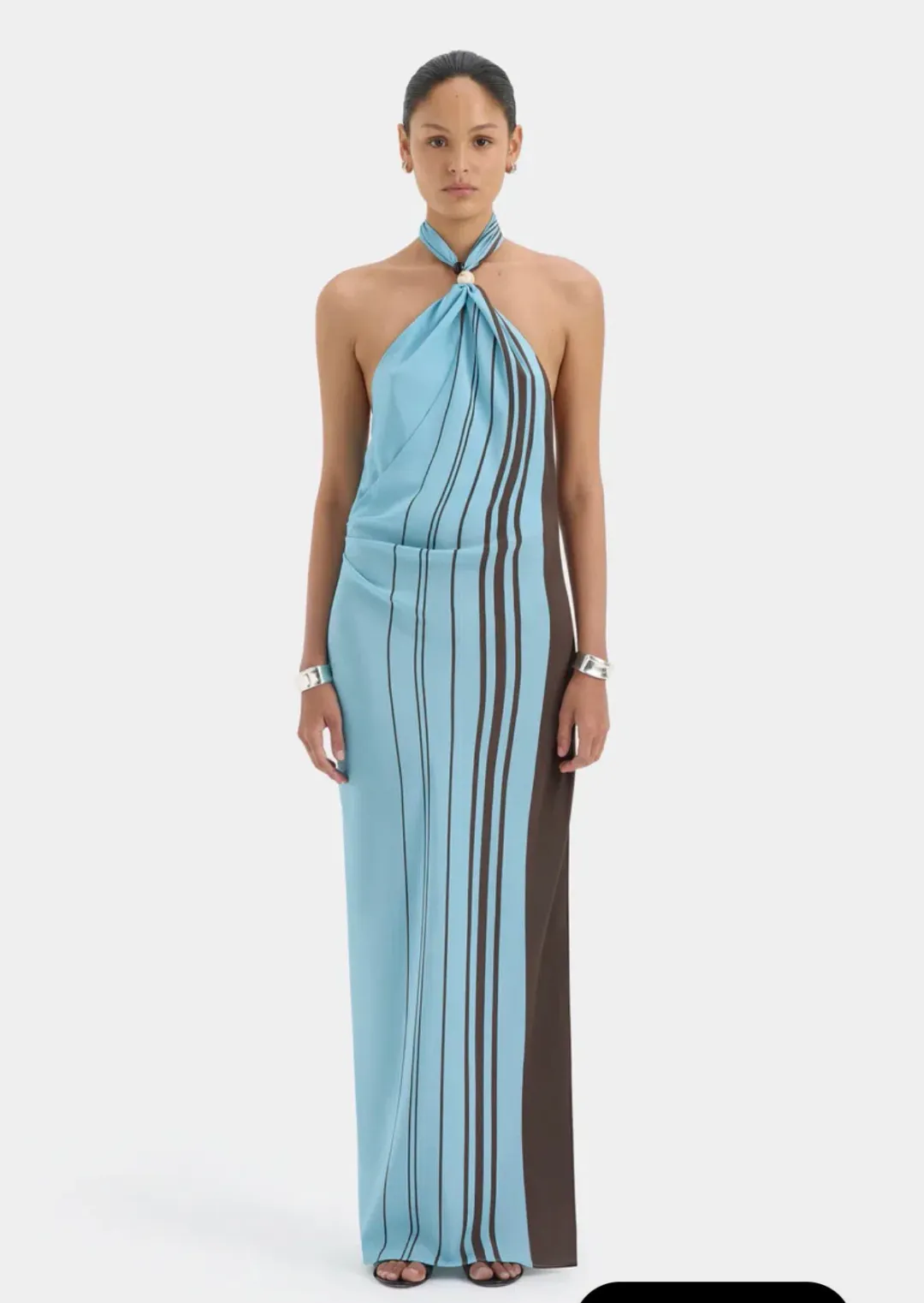 Rioja Halter Scarf Maxi Dress for rent on The Volte - main image