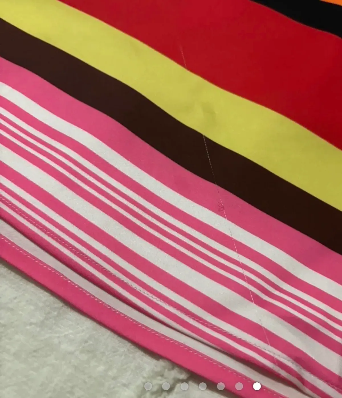 With Harper Lu Bias Mini Dress Emerald Stripe for rent on The Volte - main image