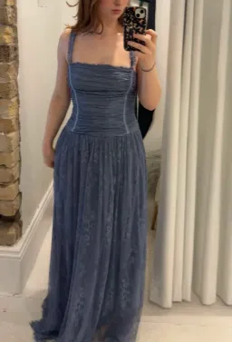 Hansen and Gretel Amelie Lace Maxi Dress in Steel size Small for rent on The Volte - image 1