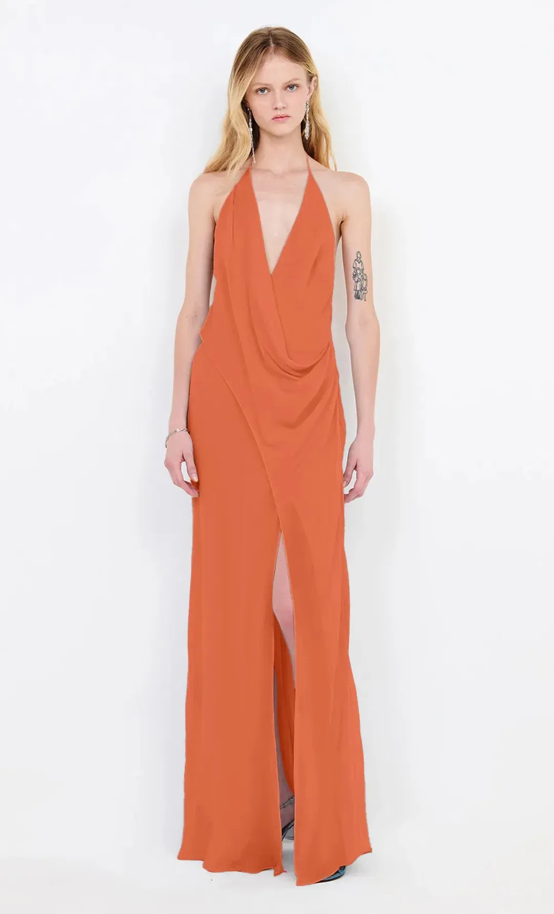 BEC & BRIDGE SABRINA DRAPE MAXI / PERSIMMON / SIZE 8 for rent on The Volte - main image