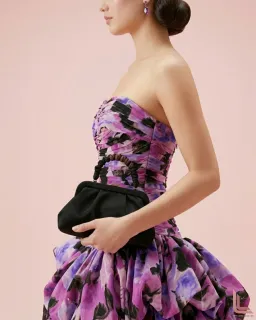 Aje Behold Mini Dress in Lilac Nights for rent on The Volte - image 3