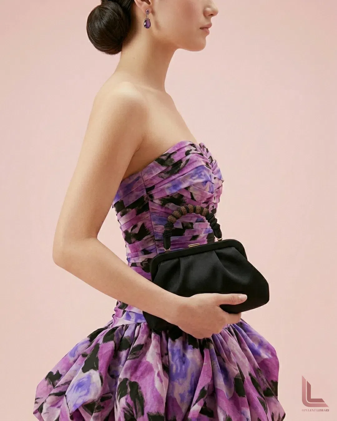 Aje Behold Mini Dress in Lilac Nights for rent on The Volte - main image