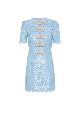 REBECCA VALLANCE x Nicky Hilton “Leyla” Short Sleeve Sequin Mini Dress – Size 8 AU – Light Blue for rent on The Volte - image 6