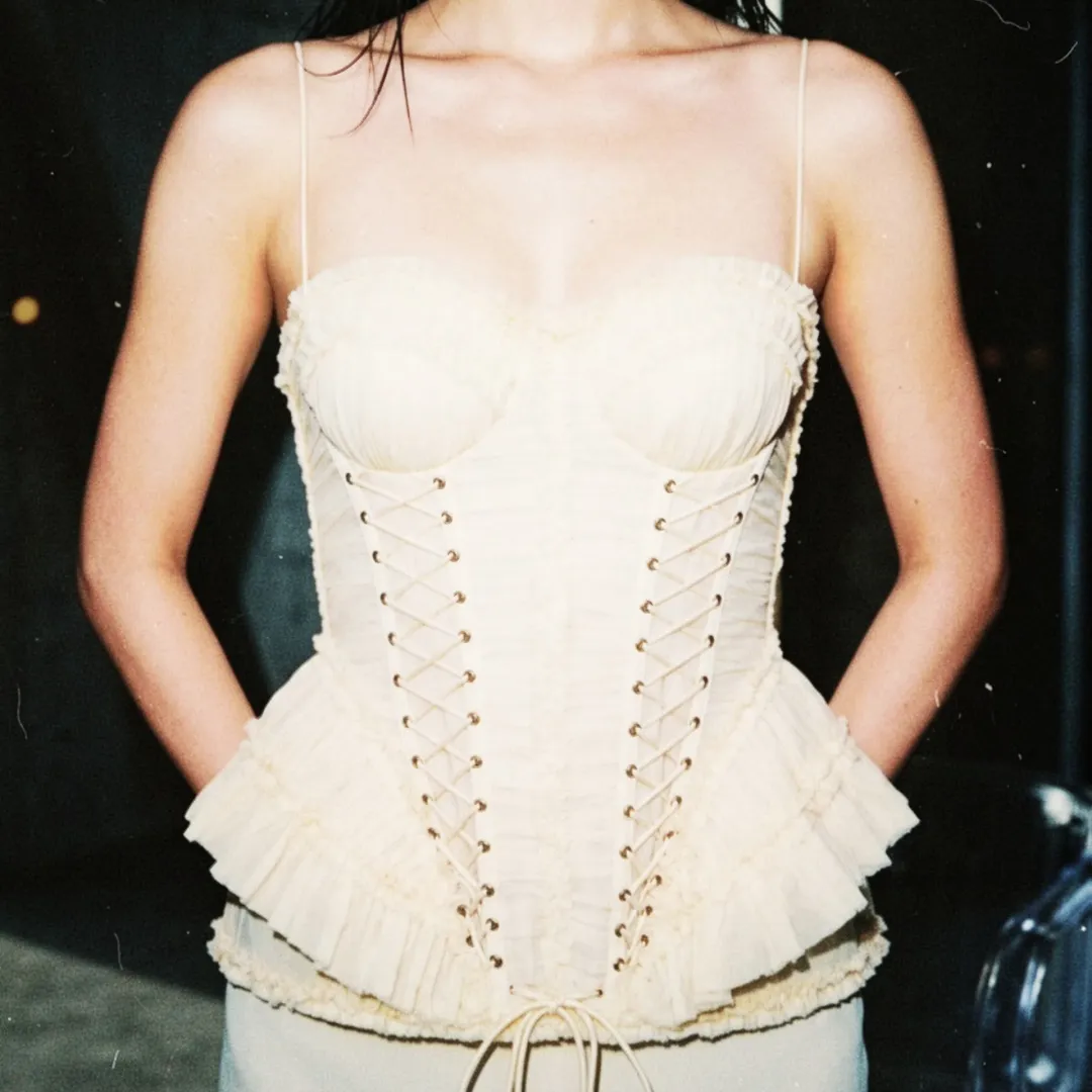 ZIMMERMAN REBELLION FRAYED CORSET for rent on The Volte - main image