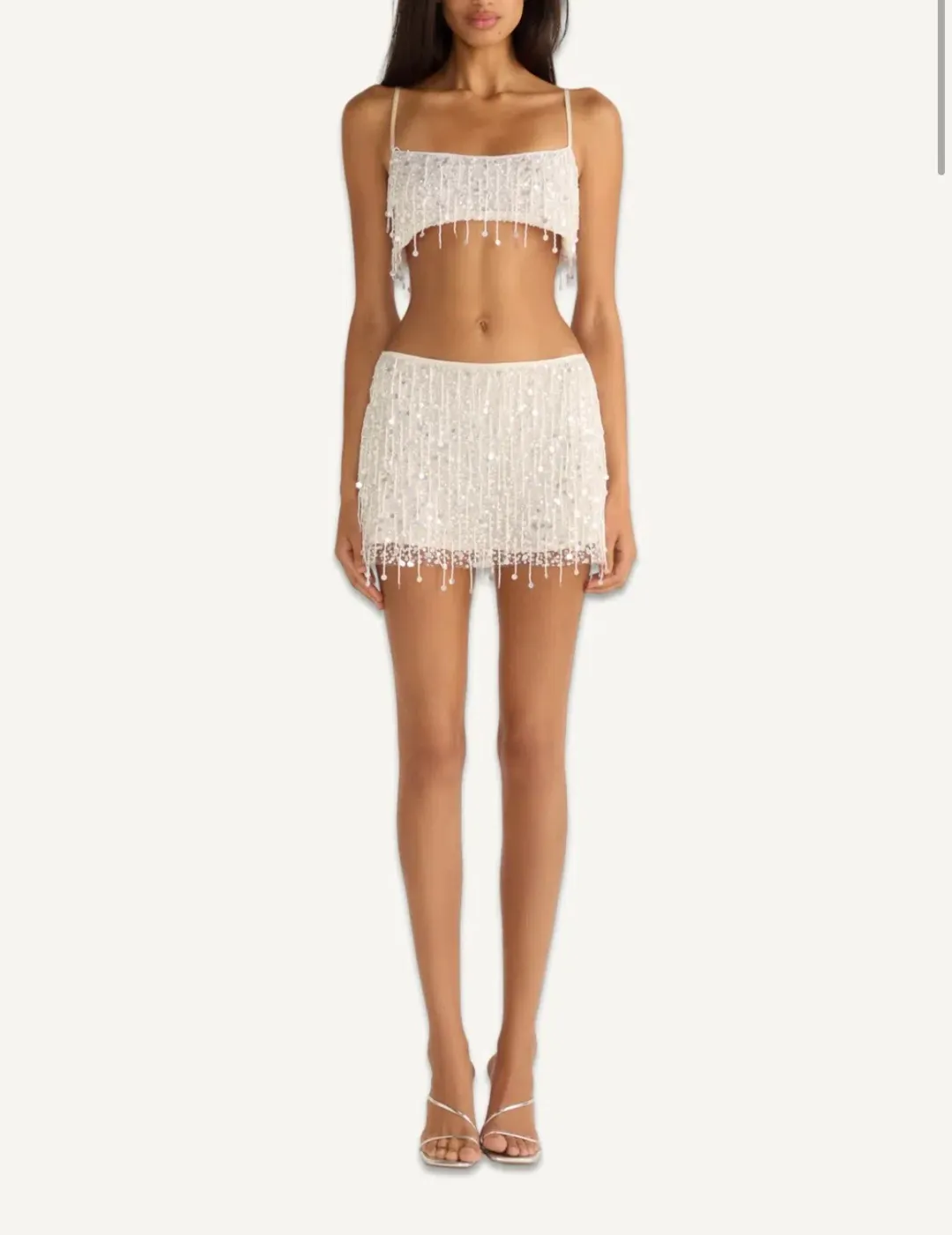 Aster Resort Yasmin Hand Beaded Set - Salt for rent on The Volte - main image