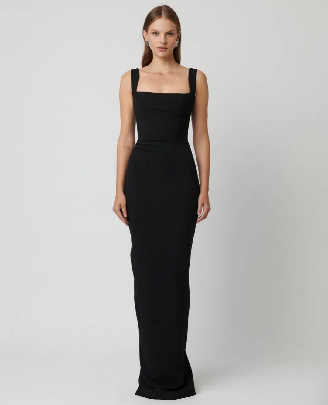 Effie Kats Marbella Gown size S/8 in black for rent on The Volte - main image