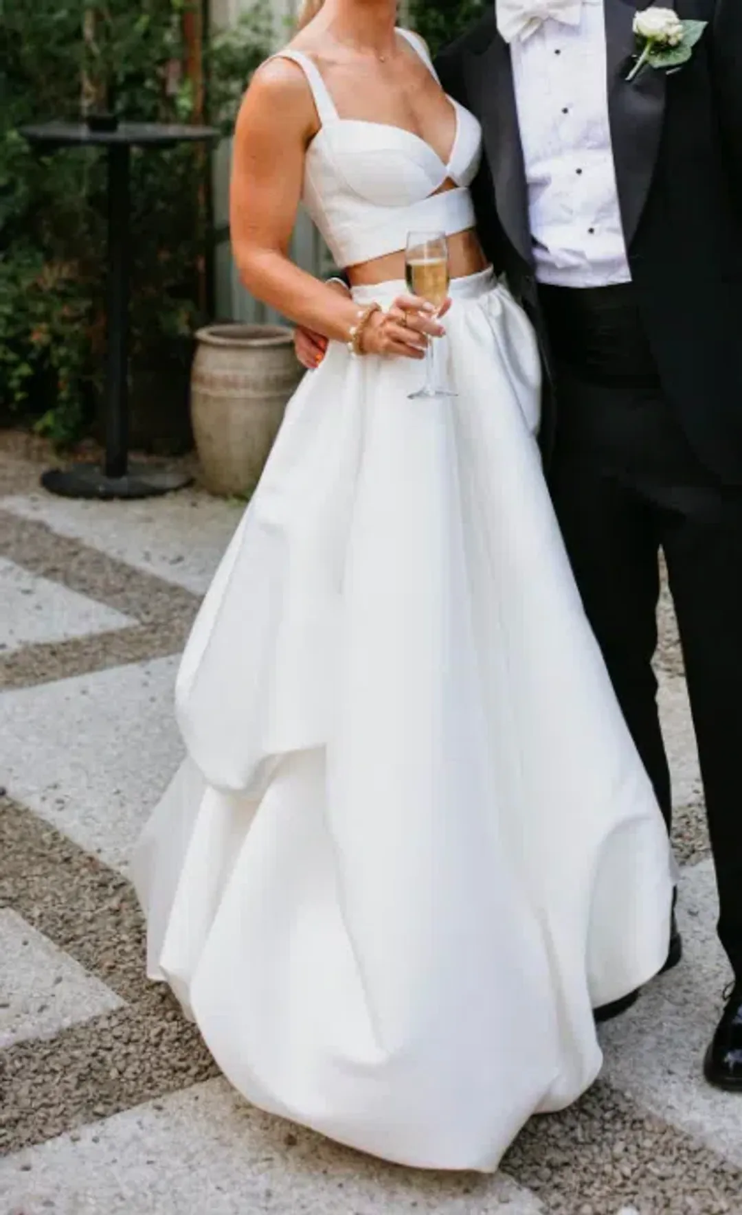 Karen Willis Holmes Two Piece Wedding Dress for rent on The Volte - main image