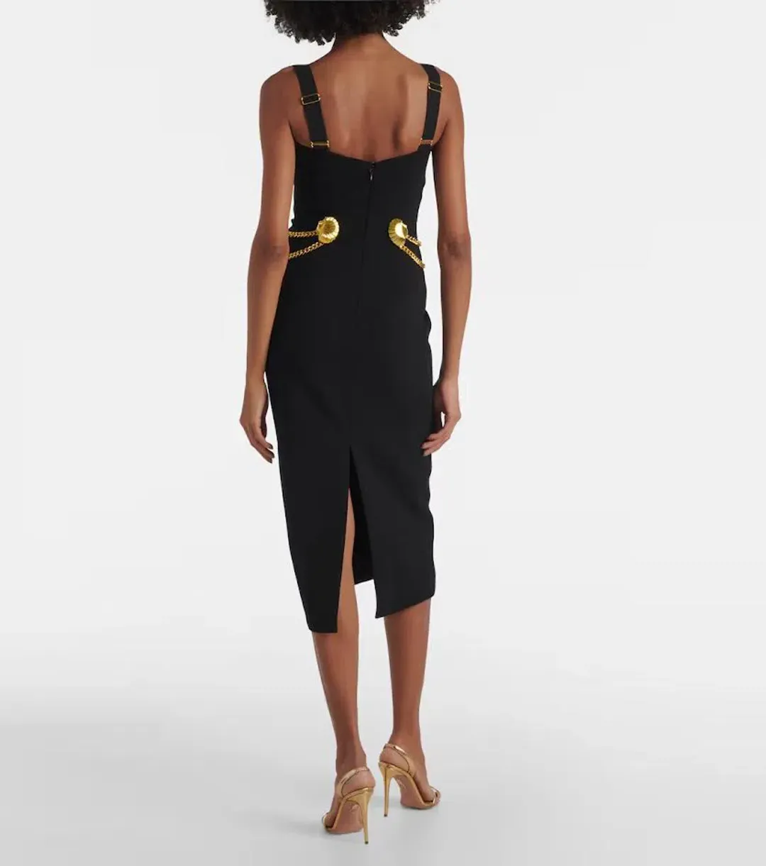 New REBECCA VALLANCE “Chelsea” Midi Dress – Size 8 AU – Black for rent on The Volte - main image