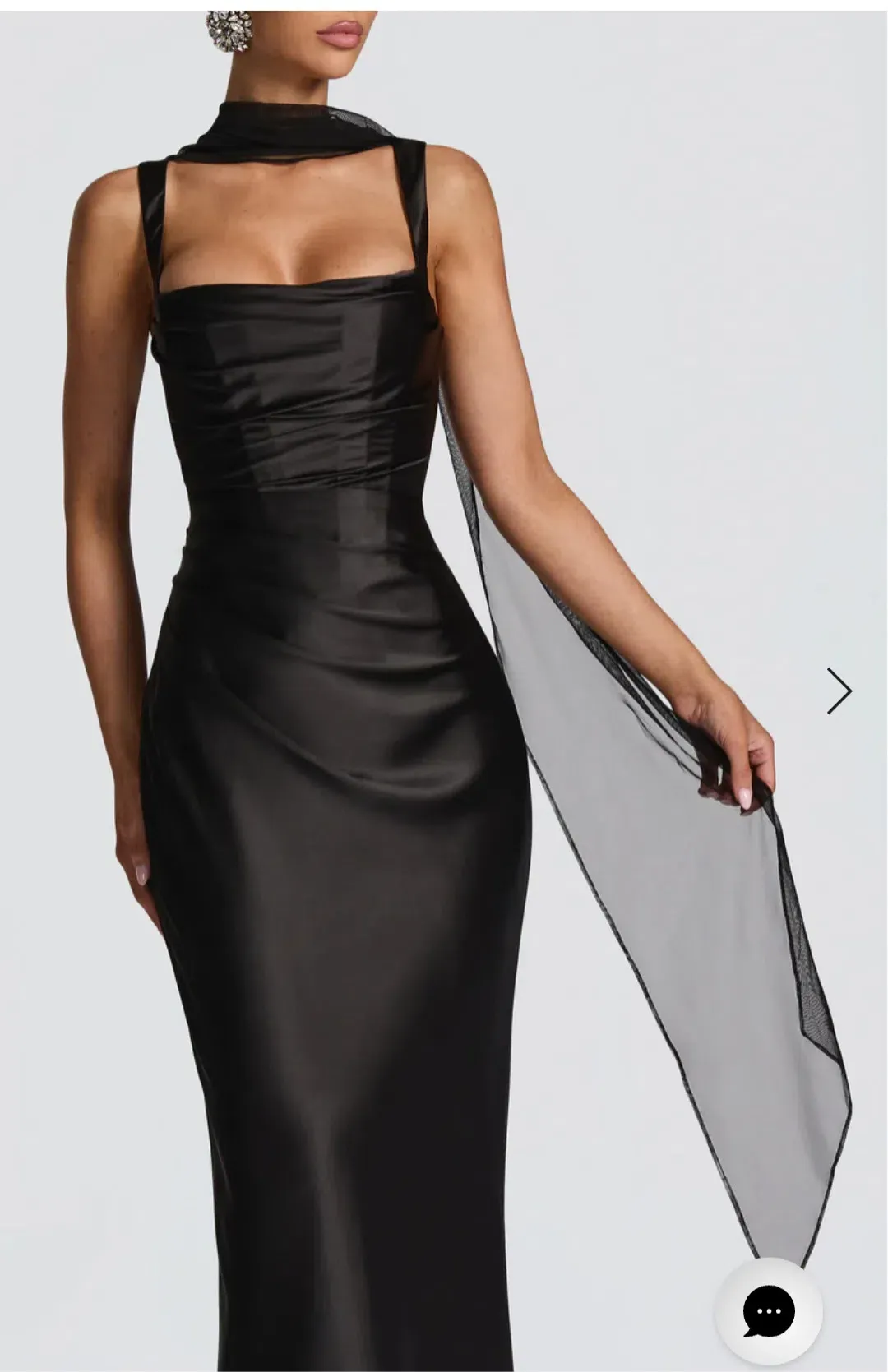 House of CB Women's Persephone Black Dress size M for rent on The Volte - main image