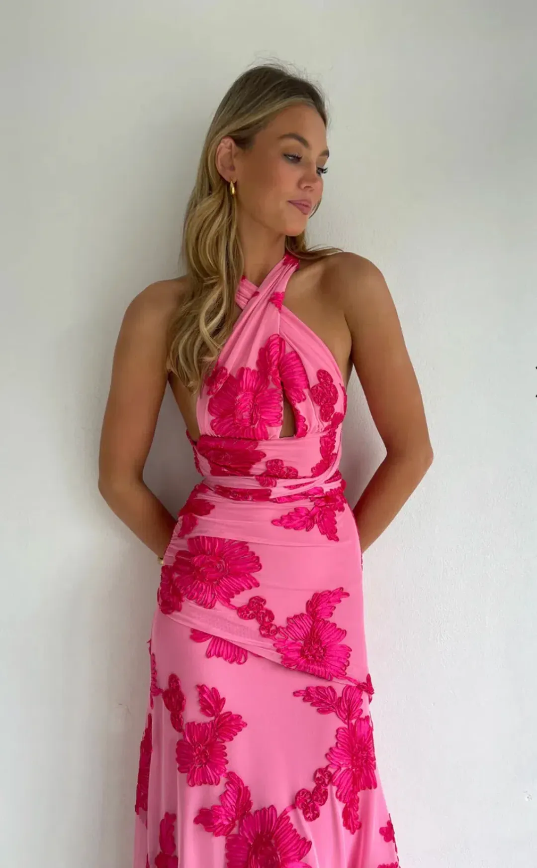NEW ROMANTICS – BECCA MAXI DRESS – ROSA FLEUR- SIZE 10 for rent on The Volte - main image