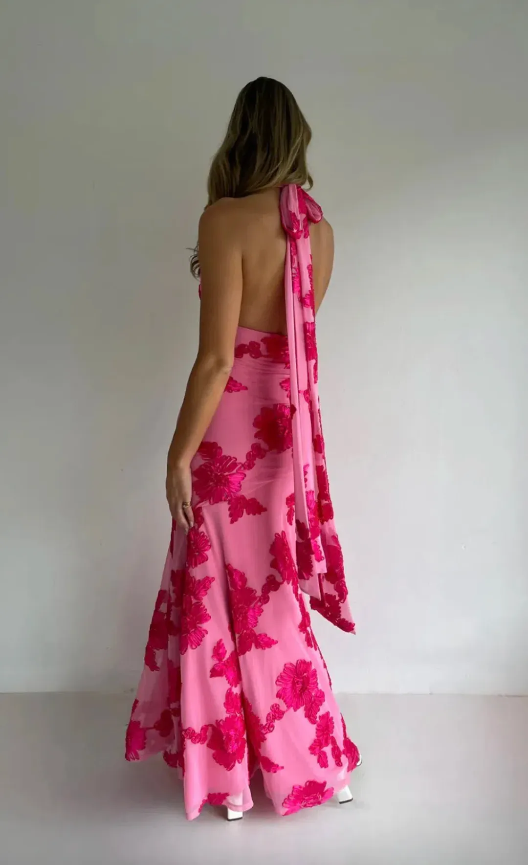NEW ROMANTICS – BECCA MAXI DRESS – ROSA FLEUR- SIZE 10 for rent on The Volte - main image