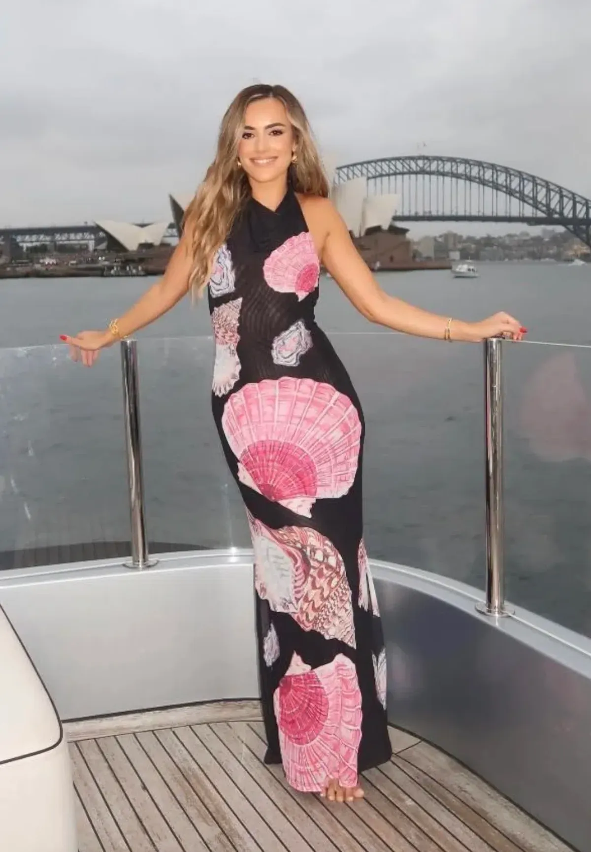 Sneaky Link- Ariel Maxi Dress- Black Shell- size small for rent on The Volte - main image