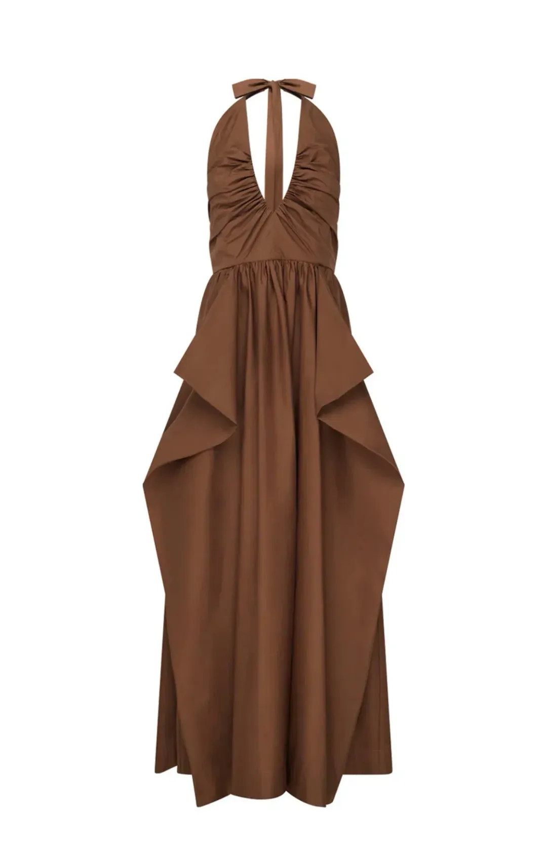 Manning Cartell- Provence Halter Dress– Cognac- Size 12 for rent on The Volte - main image