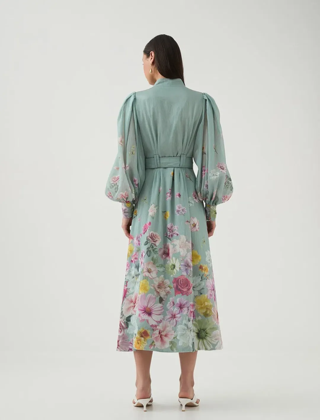 Aje- Fleur Shirtdress- Floral- Size 12 for rent on The Volte - main image