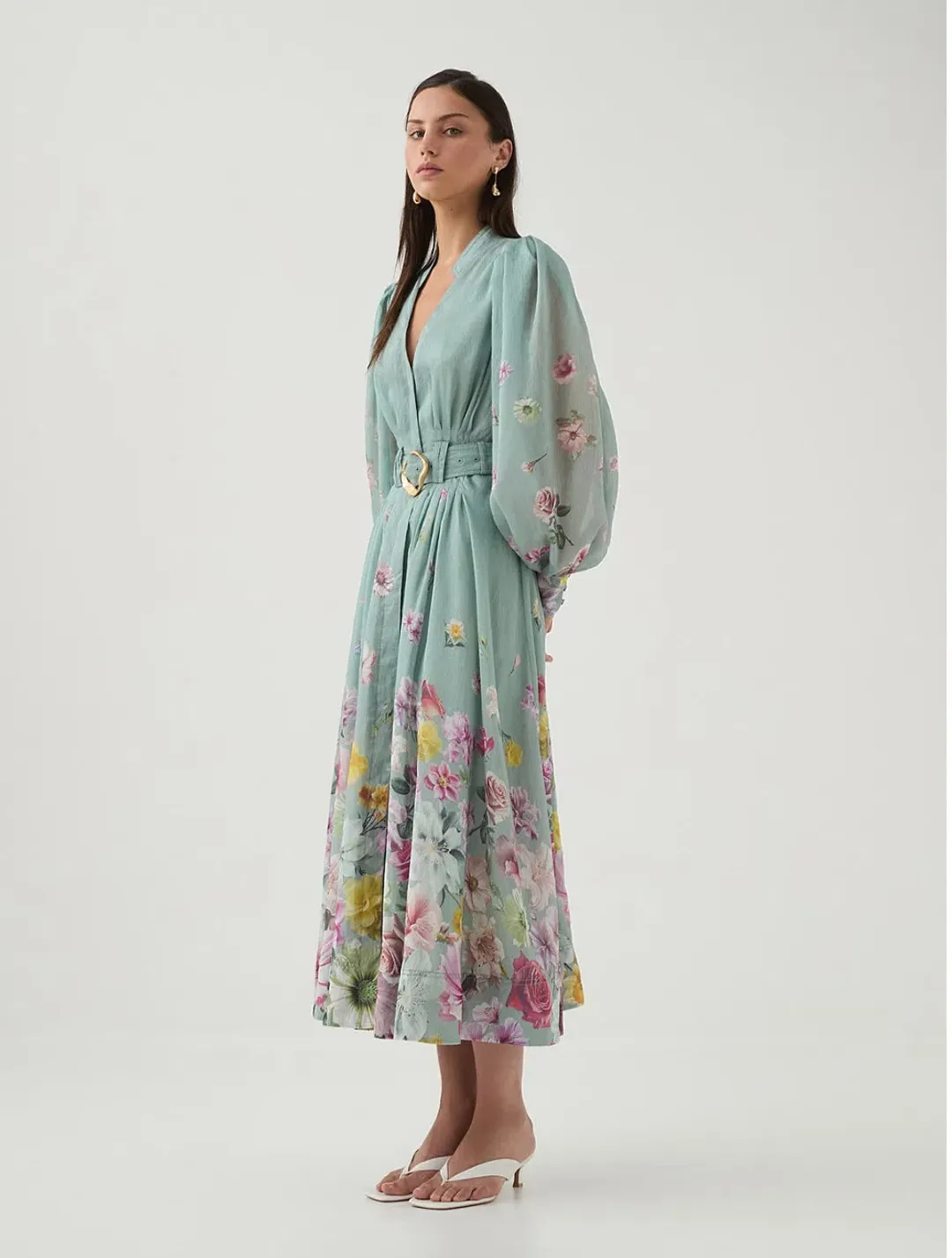 Aje- Fleur Shirtdress- Floral- Size 12 for rent on The Volte - main image