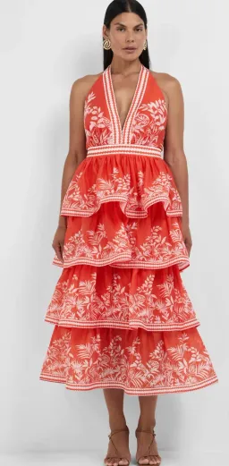 Sheike- Ravello Palm Dress- Red- Size 16 for rent on The Volte - image 2