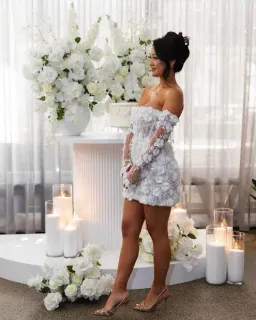 Rosie Etienne Isabelle Mini Dress White Size AU 10 for rent on The Volte - image 3