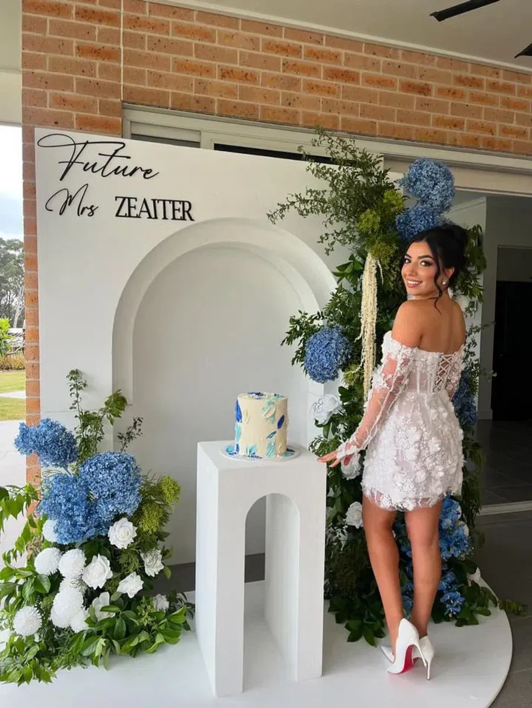 Rosie Etienne Isabelle Mini Dress White Size AU 10 for rent on The Volte - main image