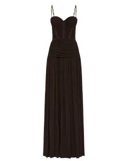 Manning Cartell Double Time Pleat Dress Dark Chocolate Brown AU Size 12 for rent on The Volte - image 5