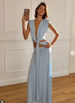 Arcina Ori Jade Dress Blue Size Small for rent on The Volte - image 1