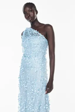 Manning Cartell Enchantment One Shoulder Dove Blue Dress size 6 for rent on The Volte - image 1