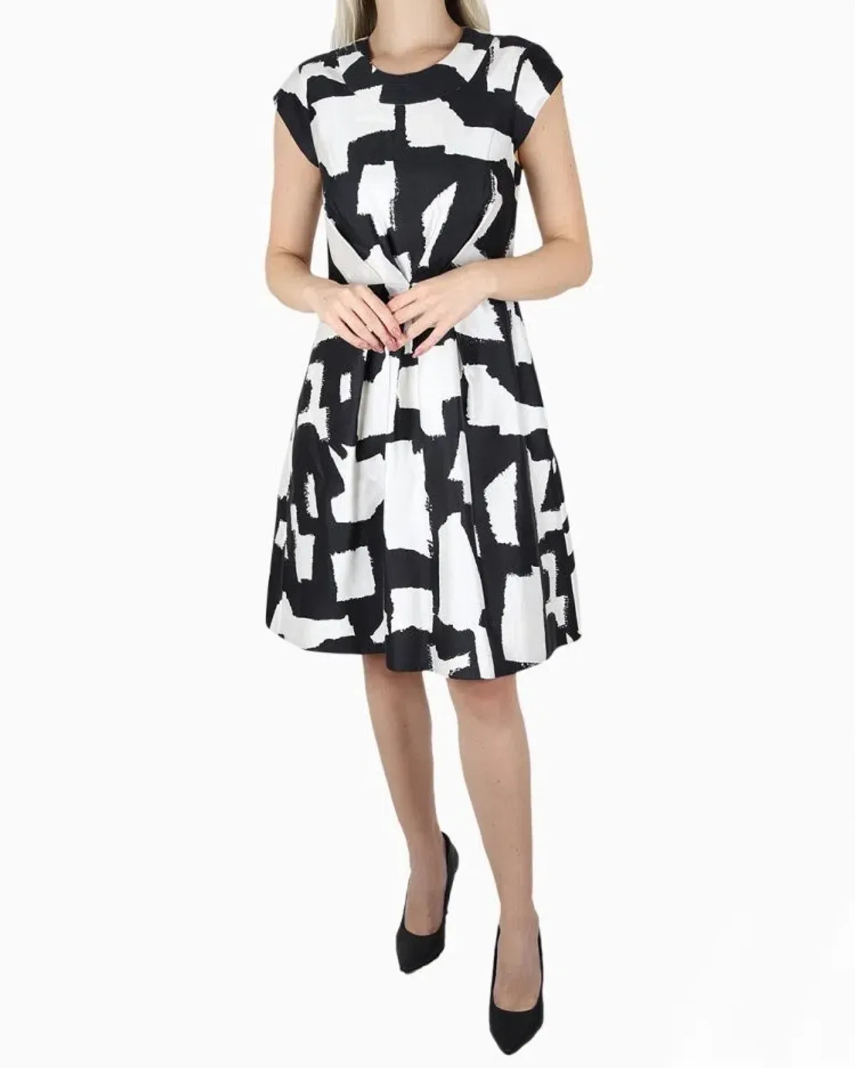 Kate Spade Mariella Dress Black and White Print Size 16 for rent on The Volte - main image