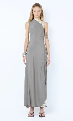 Bec and Bridge Chateau Split Maxi Dress in Slate Grey Size 8 for rent on The Volte - image 1