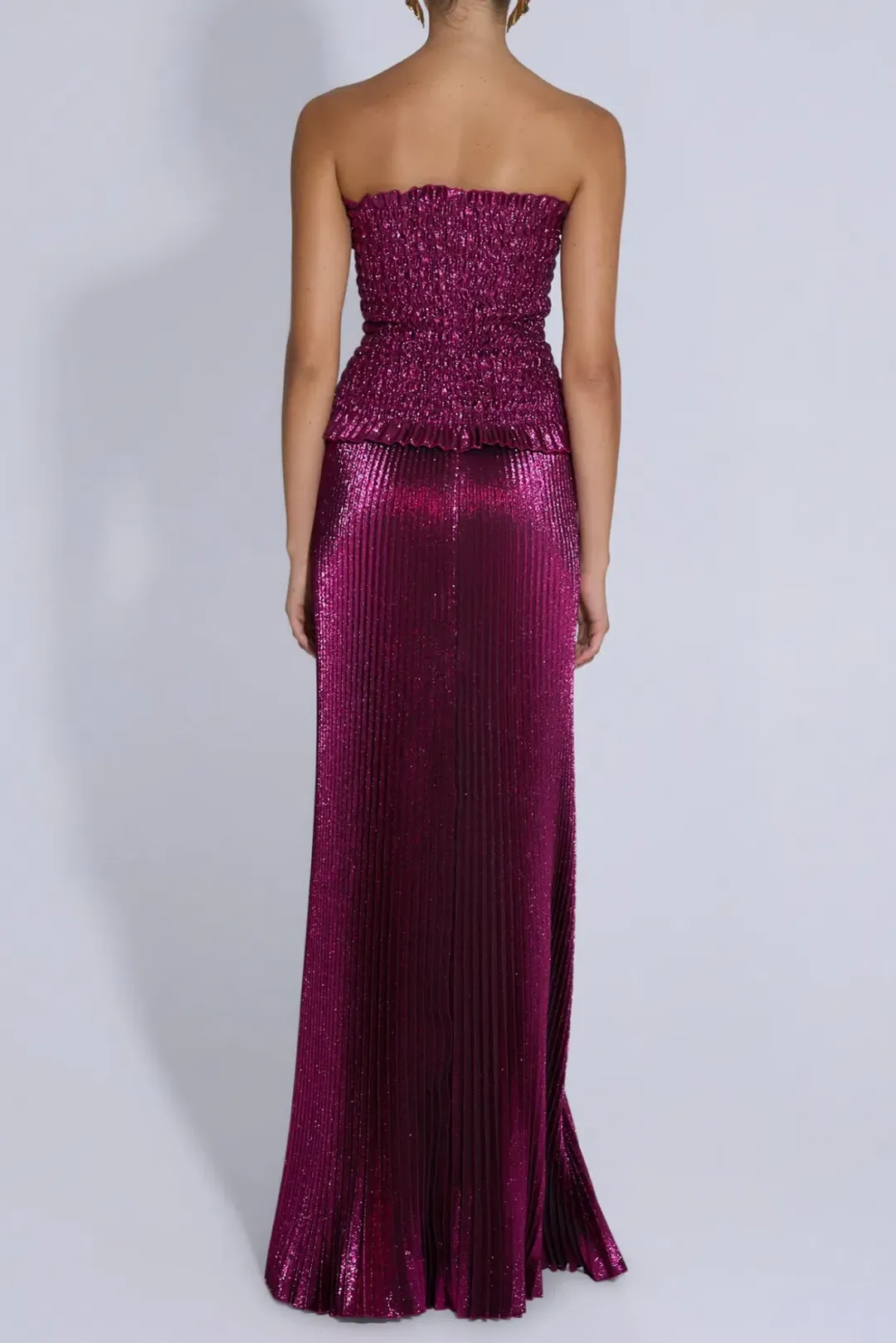 L’Idée Woman Maya Gown - Sangria Glitter for rent on The Volte - main image