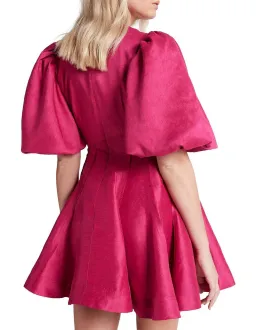 AJE Admiration Asymmetrical Mini Dress- Pink AU8 for rent on The Volte - image 3