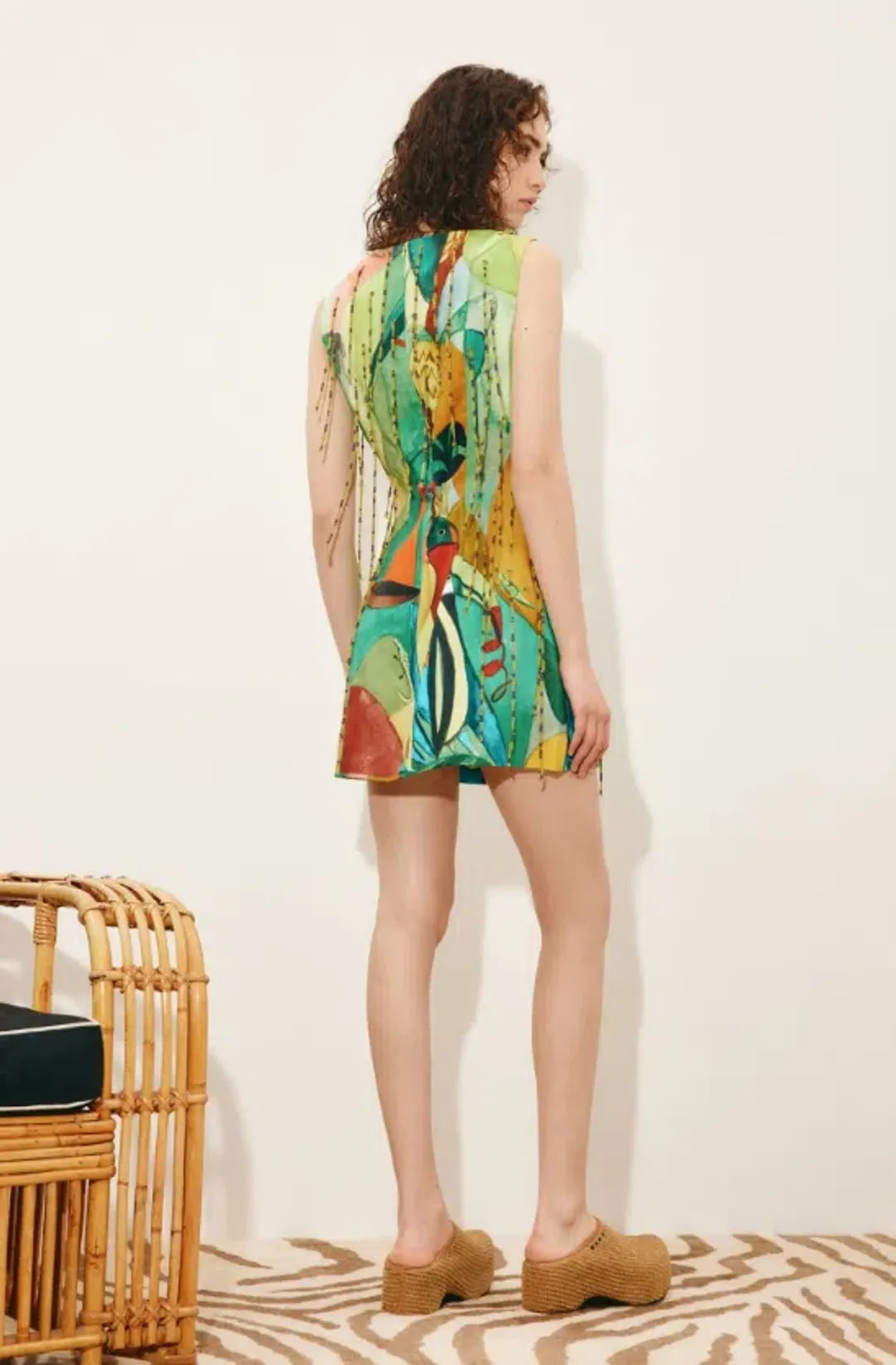 Alemais mokshini beaded fringe mini dress Size 6 for rent on The Volte - main image