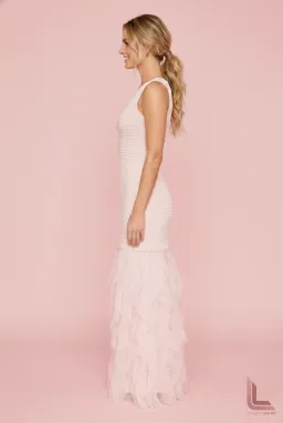 Aje Elations Knit Maxi Dress - Pink for rent on The Volte - image 2