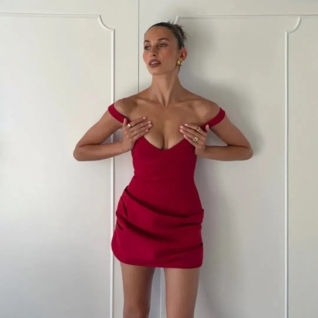 Arcina Ori Avery Dress Red Size Medium (10 AU)  for rent on The Volte - main image