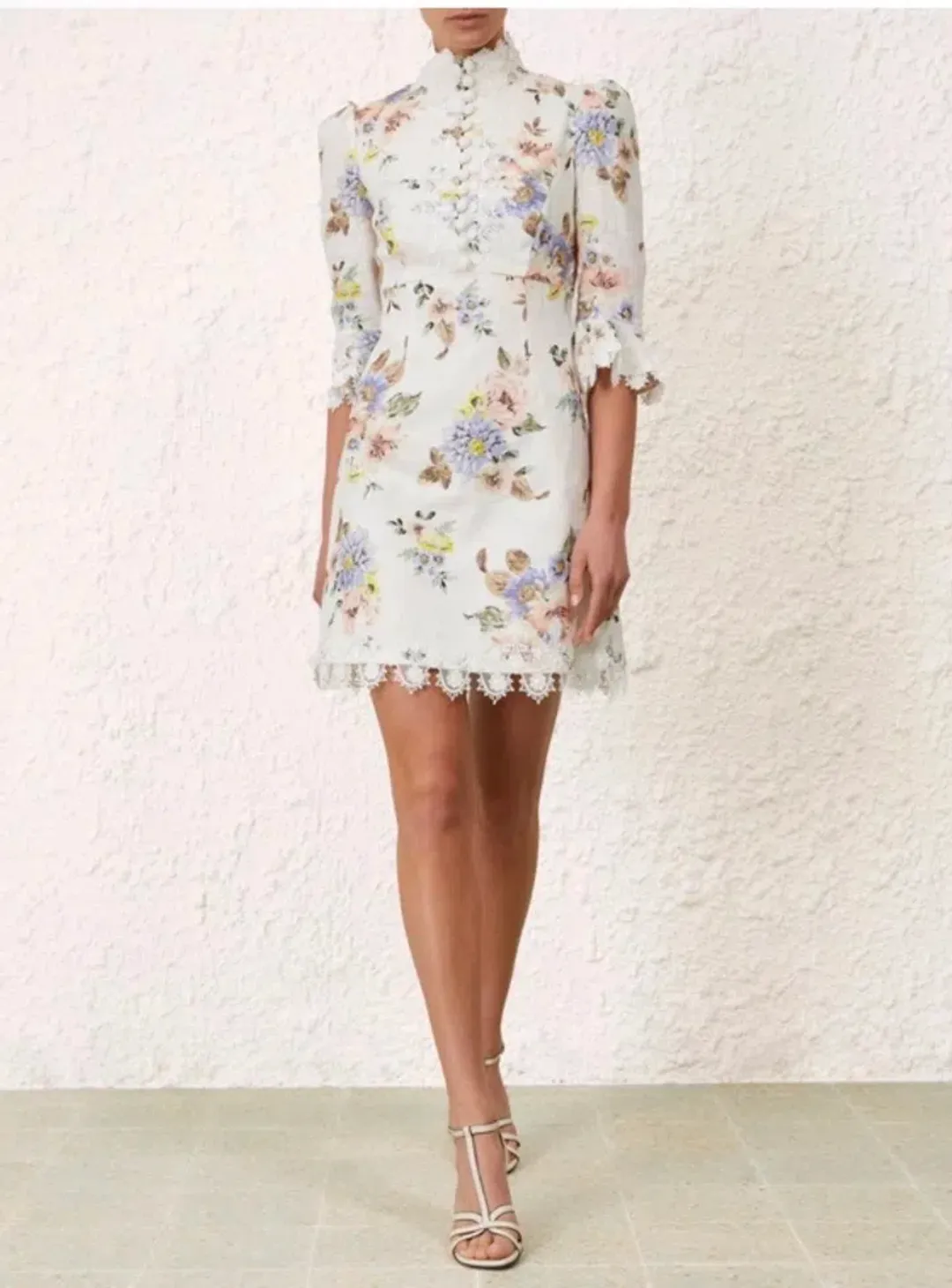 Zimmerman Appliqué Mini Dress for rent on The Volte - main image