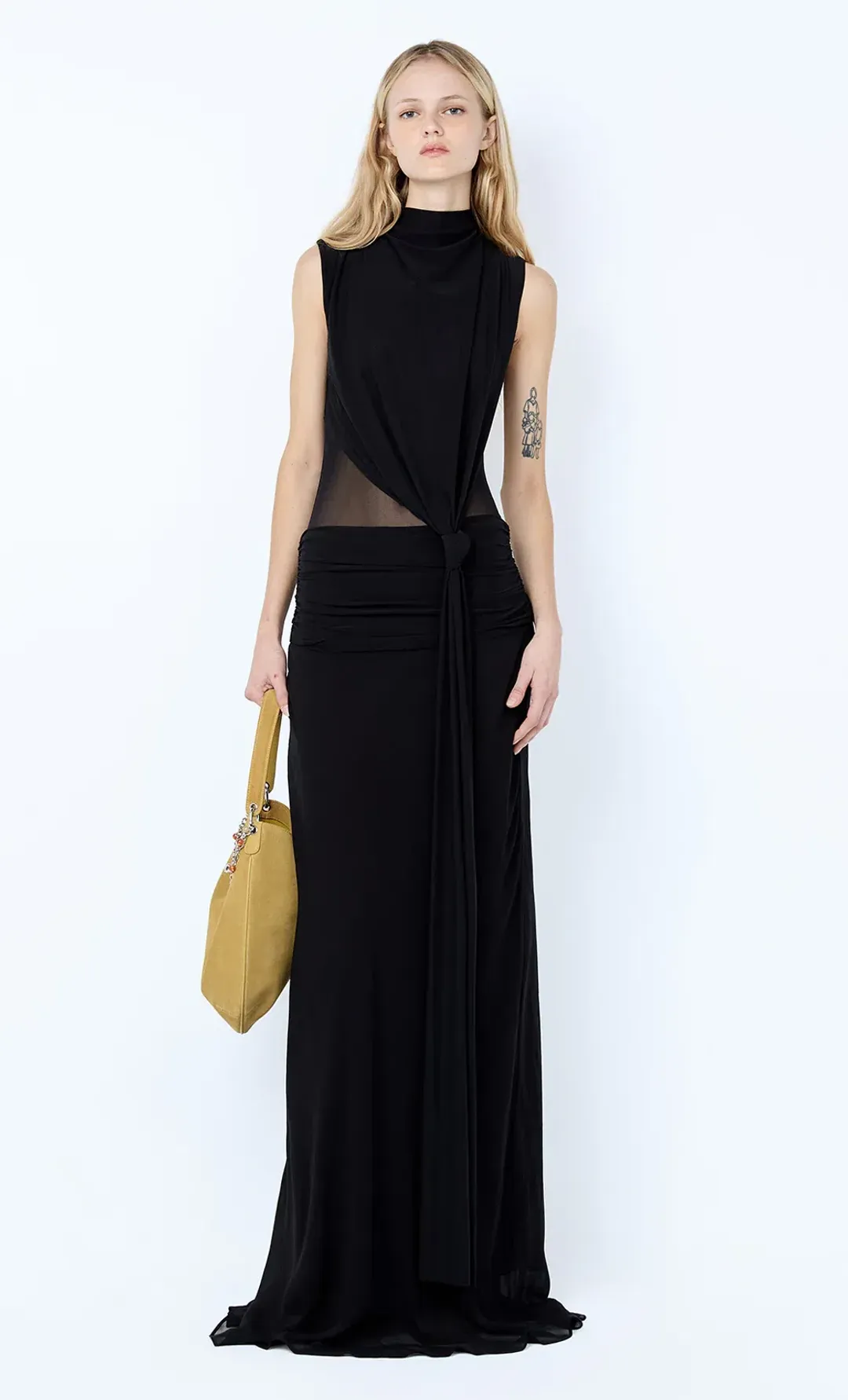 Bec & Bridge CASSIS KNOT MAXI DRESS Black Size 6 for rent on The Volte - main image