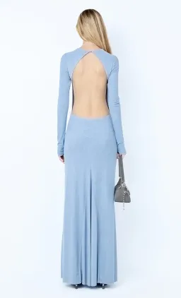 Bec & Bridge JUNIPER LONG SLEEVE MAXI DRESS Denim Blue Size 8 for rent on The Volte - image 3