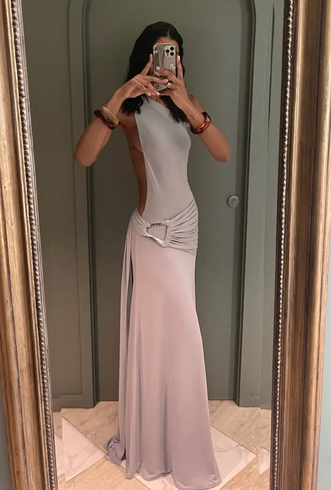 Ance Gria Gaia gown - Silver M for rent on The Volte - main image