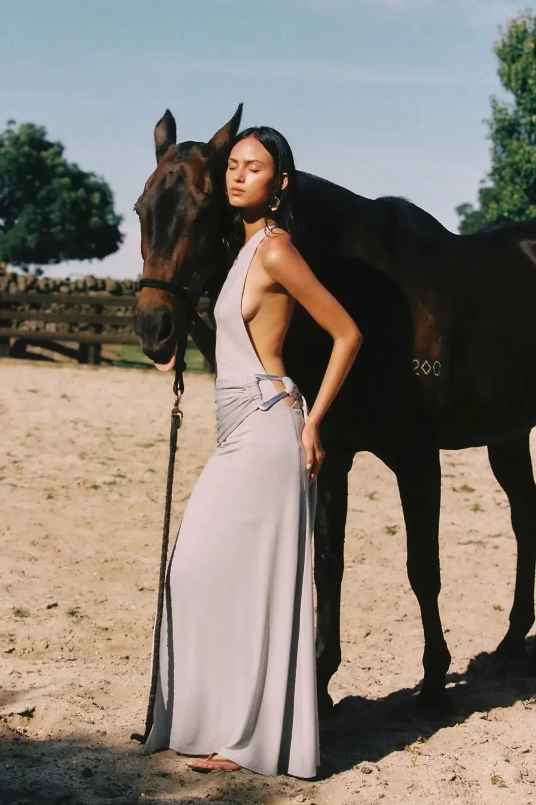 Ance Gria Gaia gown - Silver M for rent on The Volte - main image