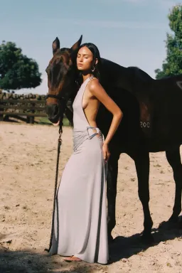 Ance Gria Gaia gown - Silver M for rent on The Volte - image 5