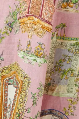 ALEMAIS Monte Midi Dress Pink Print Size 8 AU for rent on The Volte - image 20