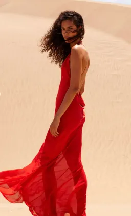 RAT & BOA - LOTUS SLIP DRESS RED for rent on The Volte - image 3