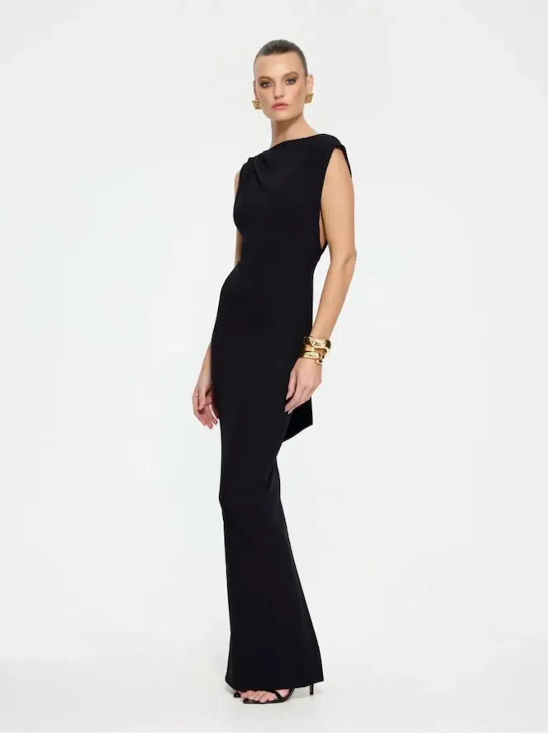 Effie kats audrey gown in black size 6/xs for rent on The Volte - main image